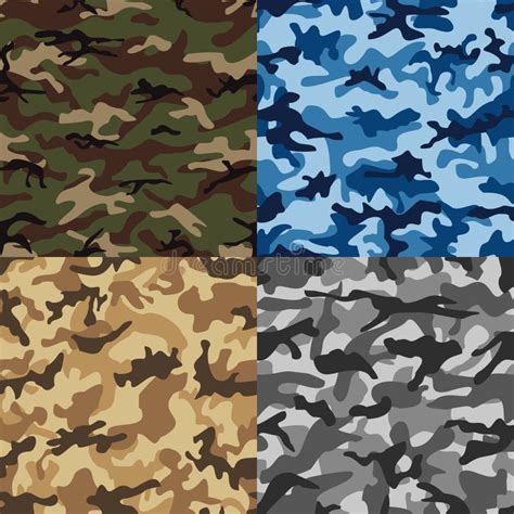 Camouflage Pattern Digital Camouflage Seamless Pattern Stock Vector