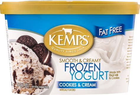 Kemps Smooth And Creamy Frozen Yogurt Cookies And Cream Kemps 41483022783