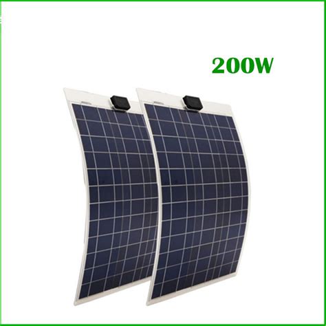 W Flexible Solar Panel Lightweight Photovoltaic Pv Module For