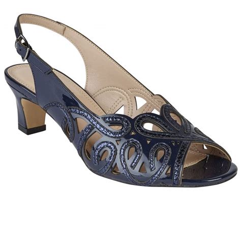 Lotus Marianna Womens Peep Toe Sling Back Shoes Court Shoes From