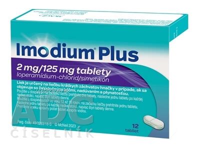 Imodium Plus 2 mg 125 mg 12 tabliet VIP Lekáreň