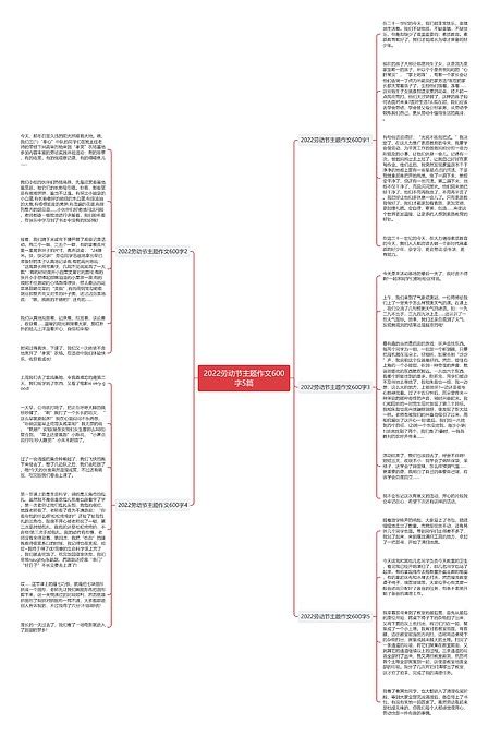 2022劳动节主题作文600字5篇思维导图编号p9708296 Treemind树图