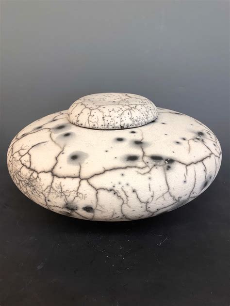 Lidded Naked Raku By Jeffrey Perkins Art One Gallery Inc