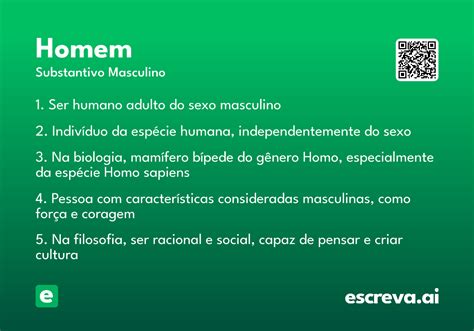 O Que Significa Homem - Homem - Significado e Sinônimo - escreva.ai