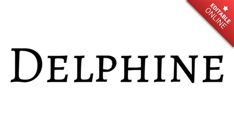 Delphine Nero Minimalista Con Caratteri Serif Su Sfondo Bianco