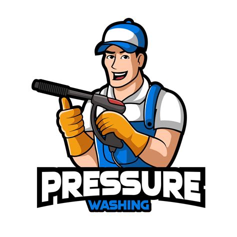 Washer Pressure Worker Mascot Character Vector Art At Vecteezy