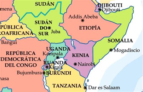 Mapa de Kenia datos interesantes e información sobre el país