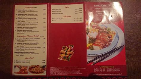 Speisekarte Von Asia Halal Wok R Sselsheim Restaurant R Sselsheim Am