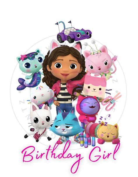 Gabby S Dollhouse Birthday Girl PNG Digital File Only Etsy