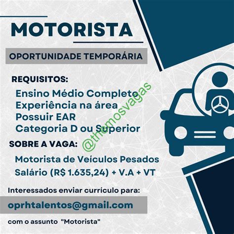 Motorista Teresina Pi Vaga S Themos Vagas Empregos E