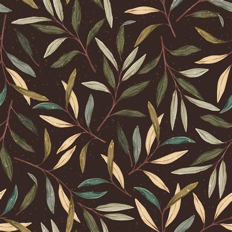 Botanical Background Seamless Pattern Vector Art At Vecteezy