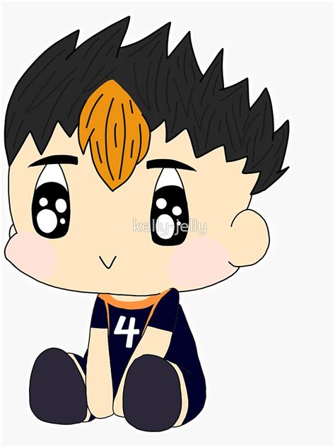 Haikyuu Nishinoya Yuu Chibi Sticker For Sale By Kelly Jelly Redbubble