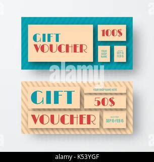 Vintage Gift Certificate Voucher Coupon Vector Mockup With Money