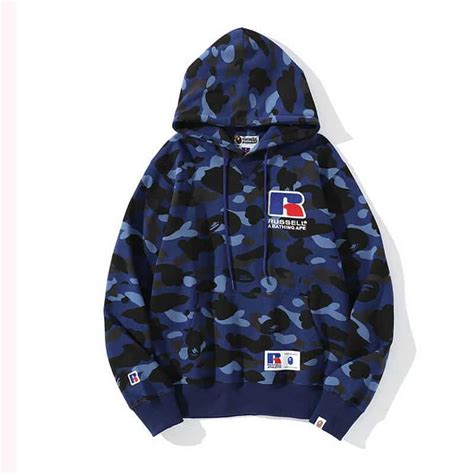 Blue Full Camo Bape Hoodies Bapestar