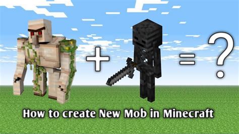 How To Create New Mob In Minecraft Minecraft Minecraftmeme Youtube