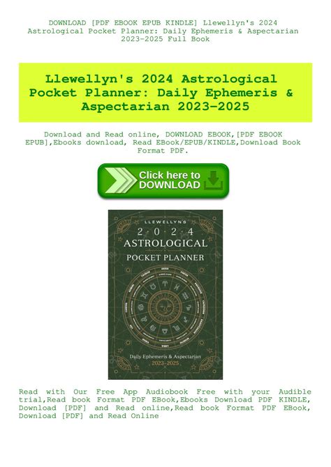 Calaméo Llewellyns 2024 Astrological Pocket Planner Daily Ephemeris