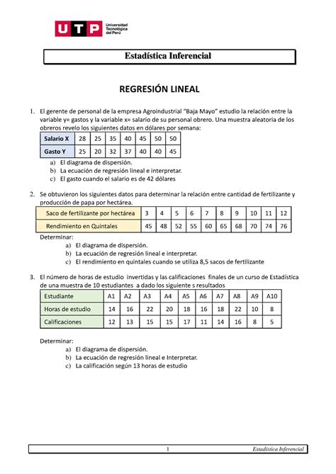 S14 s1 Resolver Ejercicios 1 Estadística Inferencial Estadística