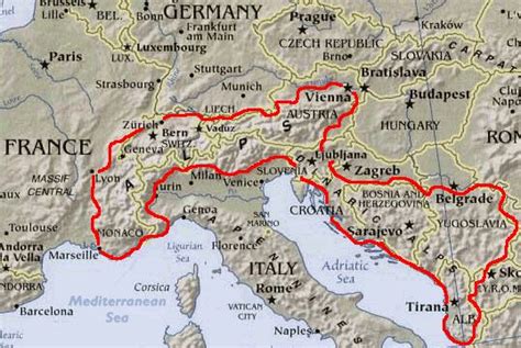 Map Of Italy Alps - Allina Madeline