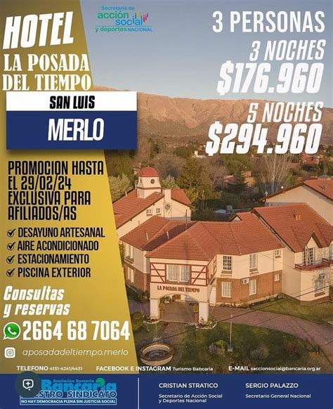 Hotel Posada Del Tiempo Merlo San Luis Promo Hasta 29 De Febrero