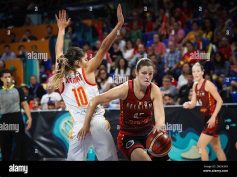 Spains Marta Xargay And Belgian Cats Jana Raman Fight For The Ball