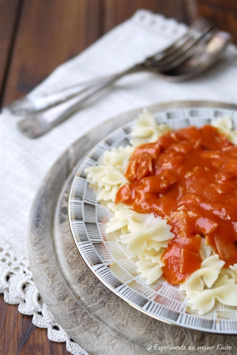 Experimente aus meiner Küche Nudeln mit DDR Tomatensoße