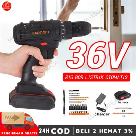 jual mesin bor baterai   volt impact drill original bor listrik bor