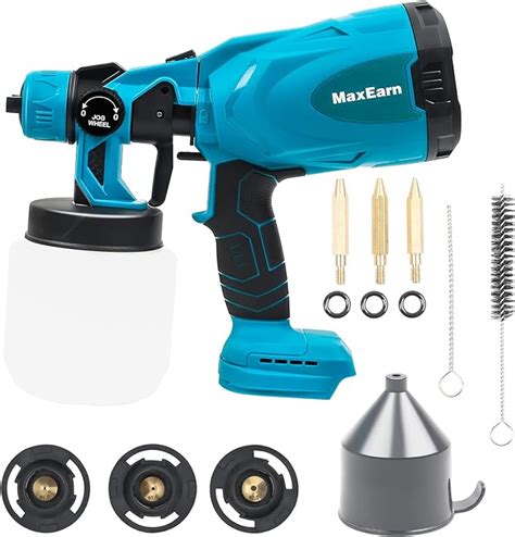 MaxEarn Akku Farbsprühsystem Elektro Farbspritzpistole für Makita 18V