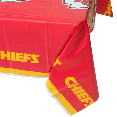 Kansas City Chiefs Plastic Table Covers 54 X 102 12case