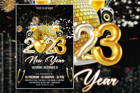 Happy New Year 2023 Poster or Flyer Graphic by Tebha Workspace ...