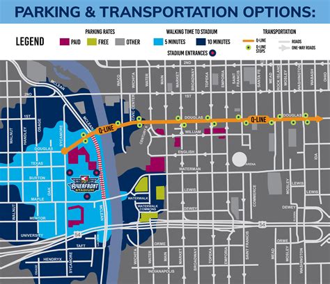 Riverfront Stadium Parking & Transportation | Wichita, KS