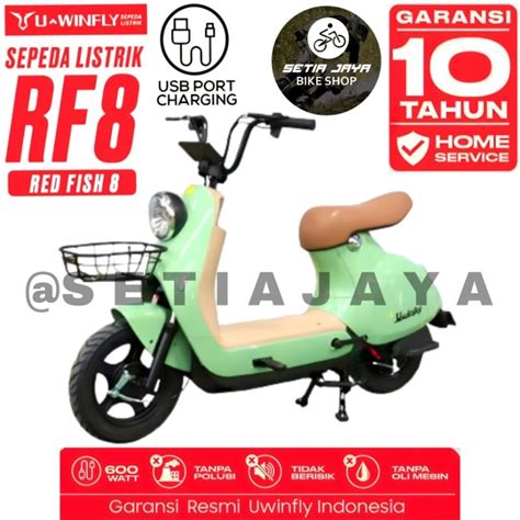 Jual Sepeda Listrik E Bike Uwinfly Redfish Rf V Ah Watt New