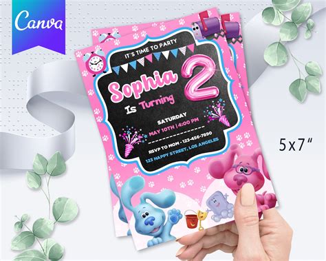 Buy Editable Blues Clues Birthday Invitation Template Blues Clues