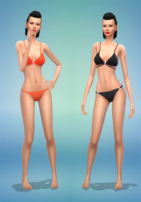 The Sims 4 Bikini CC Ts4cc Bikini Set Ring String