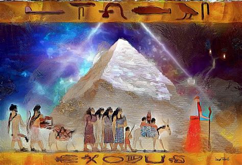 SHADES OF ANCIENT EGYPT - The Exodus Painting by Wayne Pascall