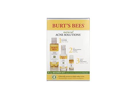 Burt's Bees Natural Acne Solutions Regimen Kit, 3 Step Acne Treatment ...