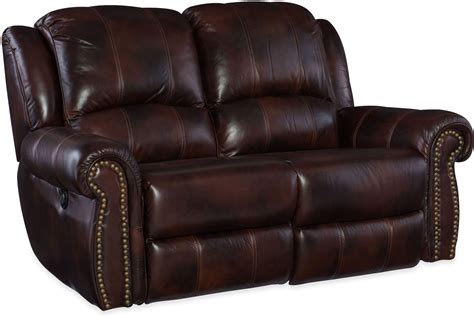 Jackson Brown Power Leather Reclining Loveseat From Hooker Coleman