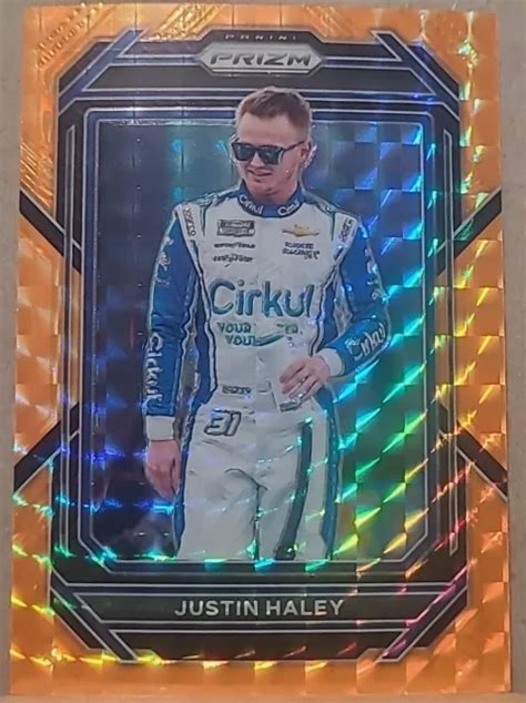 Panini Prizm Nascar Racing Orange R Actif Parall Le Justin