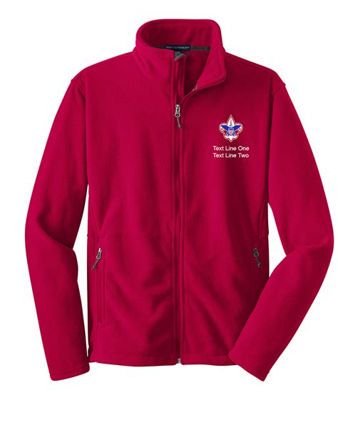 Scouts BSA Red Fleece Jacket with BSA Corporate Logo