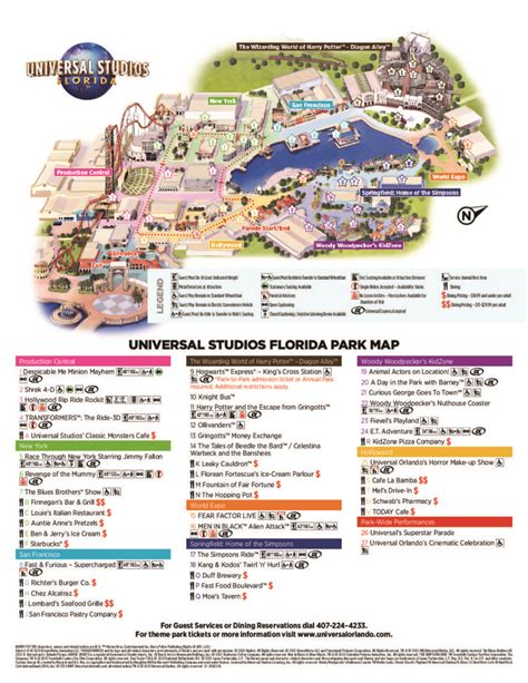 Universal Studios Orlando Map 2021 - Big Bus Tour Map