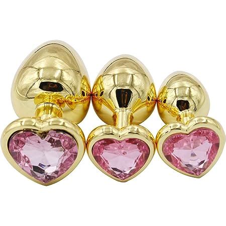 Amazon 3Pcs Set Luxury Metal Butt Toys Heart Shaped Anal Trainer