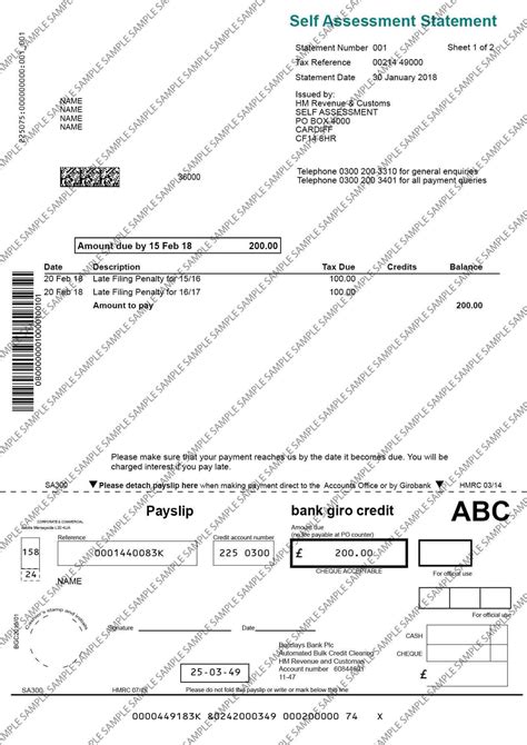 HMRC Self Assessment Self Assessment, Bills, Reference, Templates ...