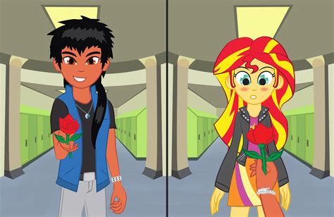 774927 Safe Artist Redtriangle Sunset Shimmer Oc Oc Delusional