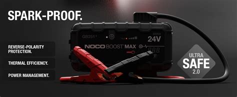 NOCO Boost Max GB251 3000 24 Volt UltraSafe Portable Lithium Jump