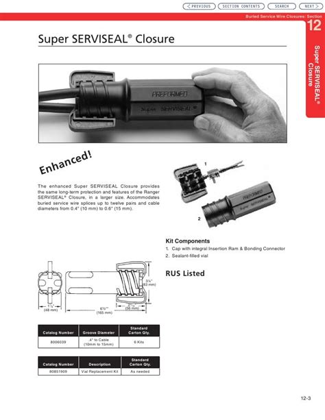 Section 12 - Buried Service Wire Closures