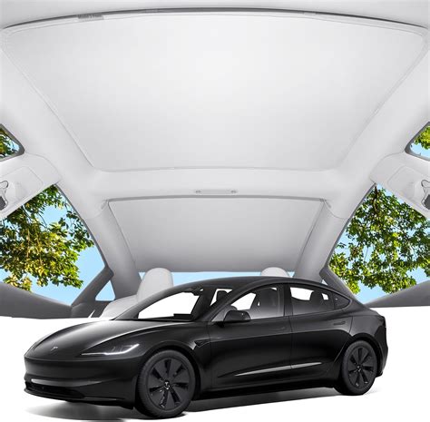 Newest Tesla Model 3 Highland Sunshade RoofBlocks 99 UV No Sag Gap