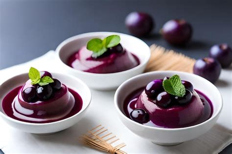 Postre Peruano Mazamorra Morada Foto Premium