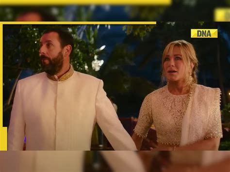 Jennifer Aniston Adam Sandler S Desi Look In Lehenga And Sherwani In Murder Mystery 2 Trailer