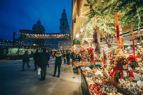 Salzburg Christmas Christkindl advent Market seen trough a Chris - The ...