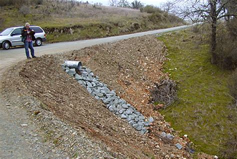 Rock Armoring At Ditch Relief Culvert Outfall To Reduce Potential For