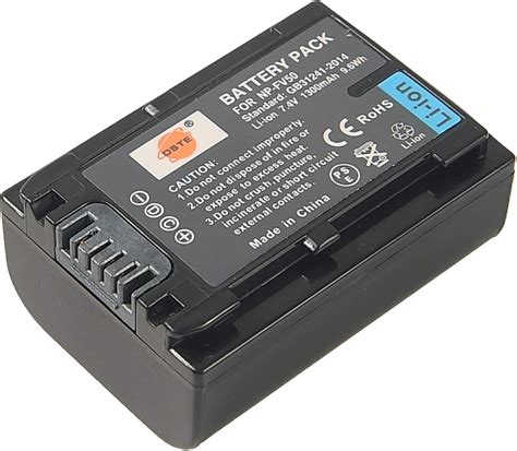 DSTE NP-FV50 Batterie Compatible pour Sony HDR-CX330 HDR-CX350E HDR ...